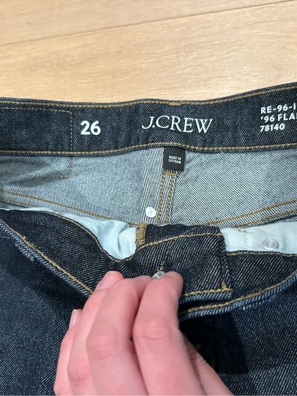 J Crew High-Rise ‘96 Flare Dark Wash Jeans - Picture 7 of 8
